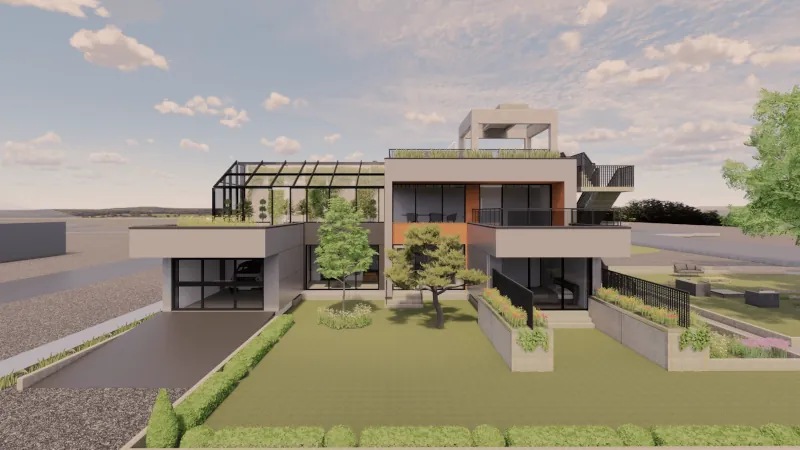 Historical Lodestar illustrative rendering: Multi level with rooftop garden and Green Space