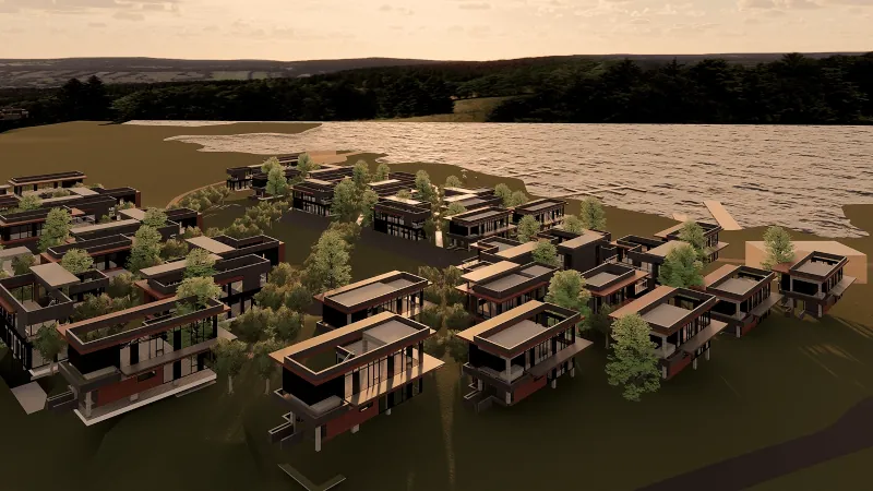 Historical Lodestar illustrative rendering: Residential Waterfront Community